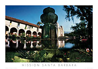 Santa Barbara Mission Litho Print